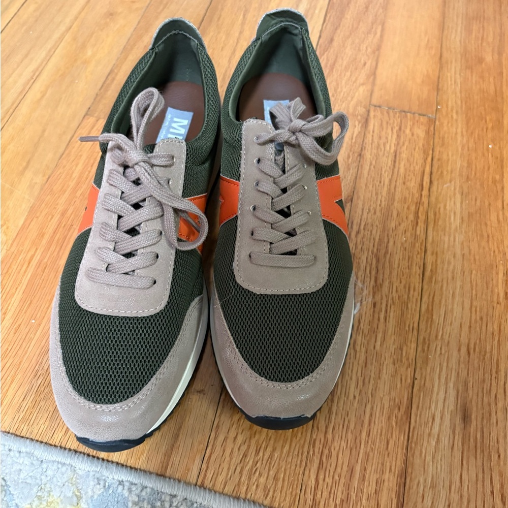 MIA Green and Orange Retro Sneakers